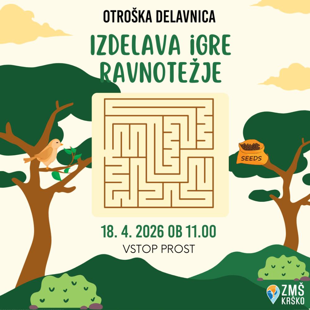 OTROŠKA DELAVNICA: IZDELAVA IGRE RAVNOTEŽJA