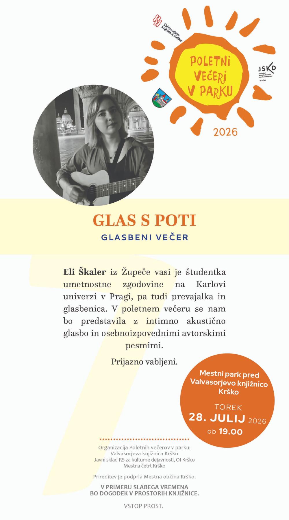 GLAS S POTI (GLASBENI VEČER Z ELI ŠKALER)